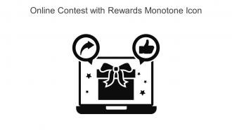 Online Contest With Rewards Monotone Icon In Powerpoint Pptx Png And Editable Eps Format