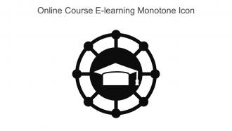 Online Course E Learning Monotone Icon In Powerpoint Pptx Png And Editable Eps Format