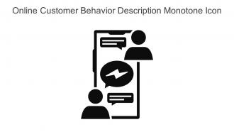 Online Customer Behavior Description Monotone Icon In Powerpoint Pptx Png And Editable Eps Format