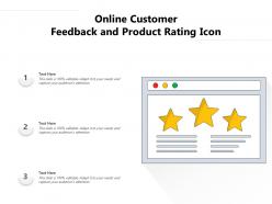 Online customer feedback and product rating icon