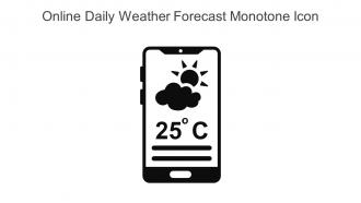 Online Daily Weather Forecast Monotone Icon In Powerpoint Pptx Png And Editable Eps Format