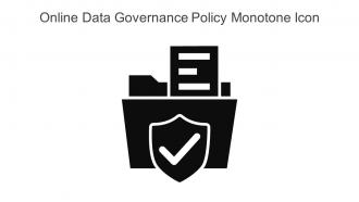 Online Data Governance Policy Monotone Icon In Powerpoint Pptx Png And Editable Eps Format