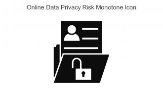 Online Data Privacy Risk Monotone Icon In Powerpoint Pptx Png And Editable Eps Format