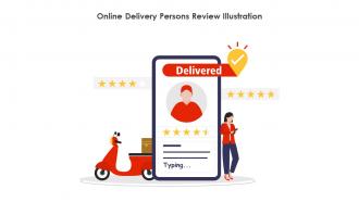 Online Delivery Persons Review Illustration