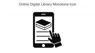 Online Digital Library Monotone Icon In Powerpoint Pptx Png And Editable Eps Format