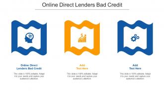 Online Direct Lenders Bad Credit Ppt Powerpoint Presentation Inspiration Cpb