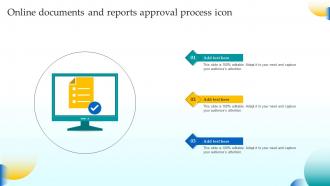 Online Documents And Reports Approval Process Icon