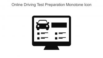 Online Driving Test Preparation Monotone Icon In Powerpoint Pptx Png And Editable Eps Format