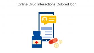 Online Drug Interactions Colored Icon In Powerpoint Pptx Png And Editable Eps Format