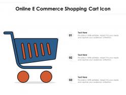 Online e commerce shopping cart icon