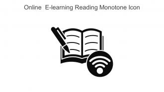 Online E Learning Reading Monotone Icon In Powerpoint Pptx Png And Editable Eps Format
