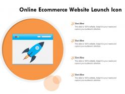 Online ecommerce website launch icon