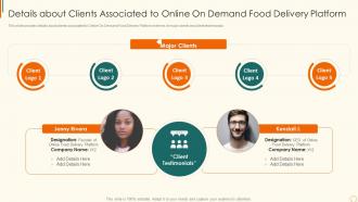Online edibles delivery investor details about clients associated to online on demand
