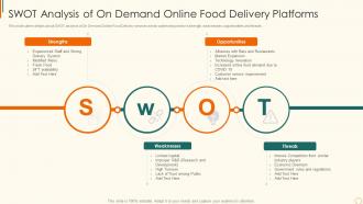 Online edibles delivery investor swot analysis of on demand online food delivery platforms