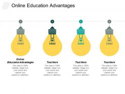 Online education advantages ppt powerpoint presentation outline mockup cpb