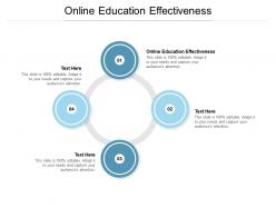 Online education effectiveness ppt powerpoint presentation outline elements cpb