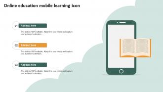 Online Education Mobile Learning Icon