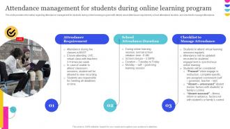 Online Education Playbook Attendance Management For Students During Online Learning Program