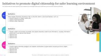 Online Education Playbook Initiatives To Promote Digital Citizenship For Safer Learning Environment