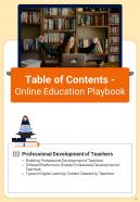 Online Education Playbook Report Sample Example Document