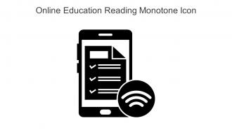Online Education Reading Monotone Icon In Powerpoint Pptx Png And Editable Eps Format