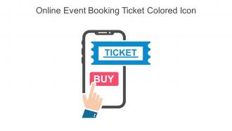 Online Event Booking Ticket Colored Icon In Powerpoint Pptx Png And Editable Eps Format