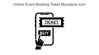 Online Event Booking Ticket Monotone Icon In Powerpoint Pptx Png And Editable Eps Format