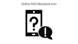 Online FAQ Monotone Icon In Powerpoint Pptx Png And Editable Eps Format