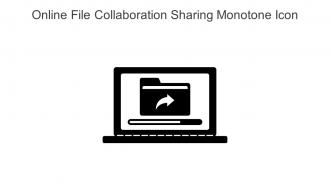 Online File Collaboration Sharing Monotone Icon In Powerpoint Pptx Png And Editable Eps Format