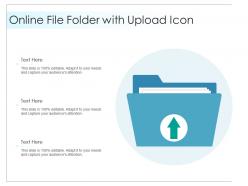 Online file folder with upload icon
