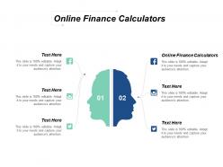 Online finance calculators ppt powerpoint presentation icon clipart cpb