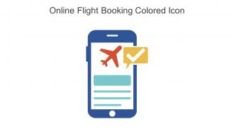 Online Flight Booking Colored Icon In Powerpoint Pptx Png And Editable Eps Format