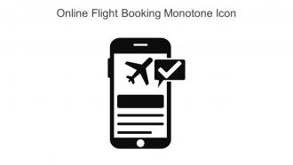 Online Flight Booking Monotone Icon In Powerpoint Pptx Png And Editable Eps Format
