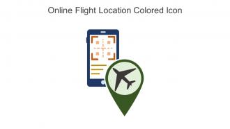 Online Flight Location Colored Icon In Powerpoint Pptx Png And Editable Eps Format