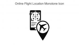 Online Flight Location Monotone Icon In Powerpoint Pptx Png And Editable Eps Format