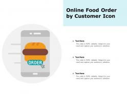 Online food order by customer icon