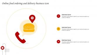Online Food Ordering And Delivery Business Icon