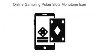 Online Gambling Poker Slots Monotone Icon In Powerpoint Pptx Png And Editable Eps Format