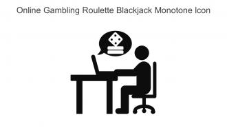 Online Gambling Roulette Blackjack Monotone Icon In Powerpoint Pptx Png And Editable Eps Format