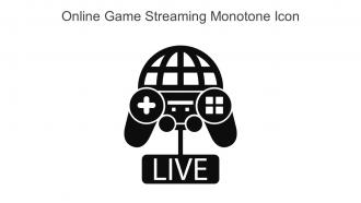 Online Game Streaming Monotone Icon In Powerpoint Pptx Png And Editable Eps Format
