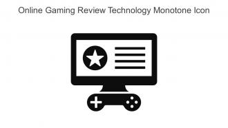 Online Gaming Review Technology Monotone Icon In Powerpoint Pptx Png And Editable Eps Format