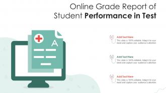 Online Grade Report Of Student Performance In Test