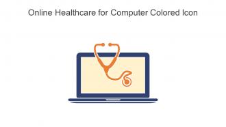 Online Healthcare For Computer Colored Icon In Powerpoint Pptx Png And Editable Eps Format