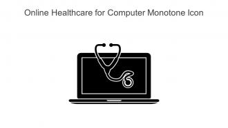 Online Healthcare For Computer Monotone Icon In Powerpoint Pptx Png And Editable Eps Format