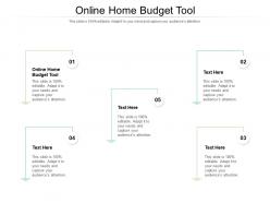 Online home budget tool ppt powerpoint presentation professional icons cpb