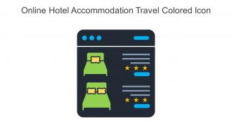 Online Hotel Accommodation Travel Colored Icon In Powerpoint Pptx Png And Editable Eps Format