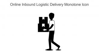 Online Inbound Logistic Delivery Monotone Icon In Powerpoint Pptx Png And Editable Eps Format