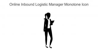Online Inbound Logistic Manager Monotone Icon In Powerpoint Pptx Png And Editable Eps Format