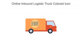 Online Inbound Logistic Truck Colored Icon In Powerpoint Pptx Png And Editable Eps Format