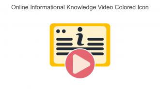 Online Informational Knowledge Video Colored Icon In Powerpoint Pptx Png And Editable Eps Format